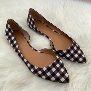 J. Crew Factory Classic D’Orsay Flats in Gingham